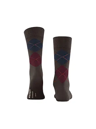 BURLINGTON | Chaussettes homme EDINBURGH 40-46 marine | braun
